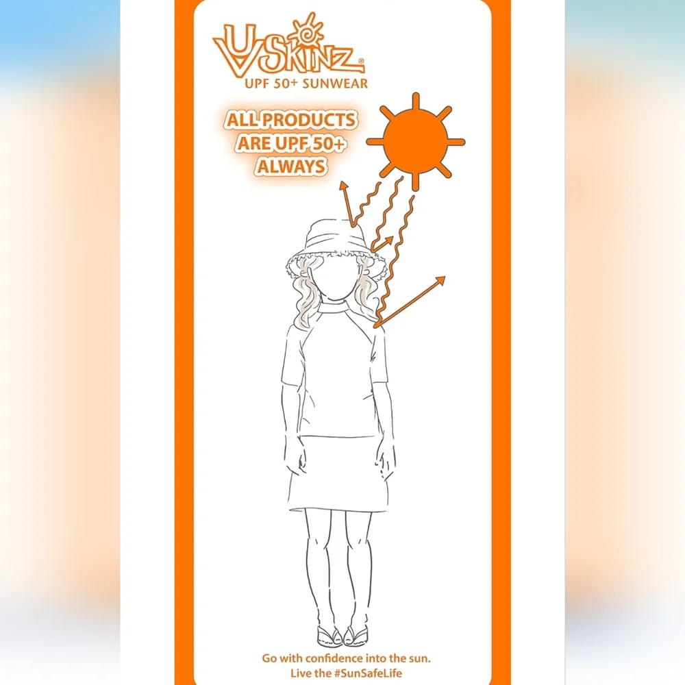 NEW! UV Skinz Swimwear Set With Reversible Hat, UPF 50+ Sun Protection